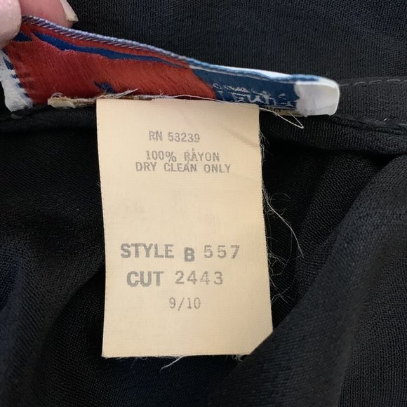 Vintage 70s 80s Contempo Casuals Graphic Print Wrap Rayon Dress - Picture 12 of 12